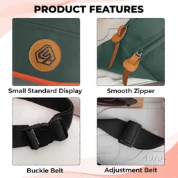 KRAPTICK Waist Bag | Fanny Pack & Crossbody Bag for Travel, Running, Hiking & Gym, Waterproof & Lightweight Belt Bag | Adjustable Money Belt, Waist Pouch for Men image 4