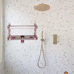 bzcarts by bzcarts S.S. 304 Rose Gold Bathroom Stand / Bathroom Towel Hanger / Bathroom Accessories Rose Gold Towel Holder image 5