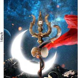 bpdesignsolution Mahakal Trishul Design Digital Reprint Clip Board Exam Pad (14x9.5 Inches) Premium Quality image 2