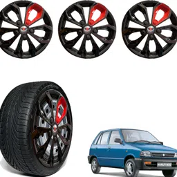 cubodeplato FuryBlk_redpatch_12In_800 Wheel Cover For Maruti 800-picture-12
