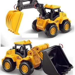 sr toys Exclusive Collection of Construction Vehicles for Kids (Bulldozer + JCB)-picture-42