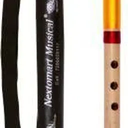 nextomart D Natural 6 Hole Bamboo Flute Size 17 Inch Bansuri with Free Bag Cover Bamboo Flute image 1