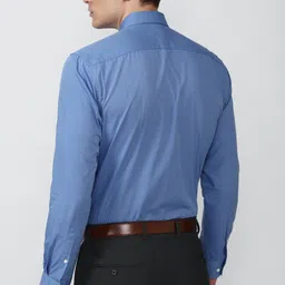 peter england Men Regular Fit Self Design Spread Collar Formal Shirt image 3