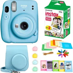 FUJIFILM instax mini 11 Instax Mini 11 Blue with 10x2 Film + Hanging Frames + Plastic Frames + Case + Close Up Filters Instant Camera-picture-23