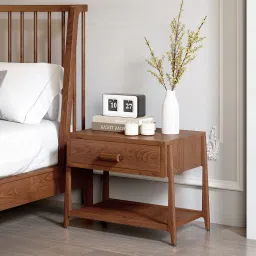 durian Calista Bedside Table In Brown Finish image 1