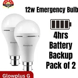 glowplus g 12W Emergency Light Bulbs Set of 2 | Rechargeable, Long Lasting Backup s 3 hrs Bulb Emergency Light-picture-15