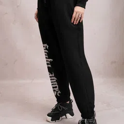 tokyo talkies Women Printed Black Track Pants image 3