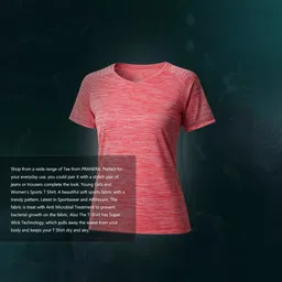 pranera Women Printed V Neck Viscose Rayon Blue T-Shirt image 4