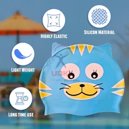 udki Cat Design (30) Swimming Cap image 3
