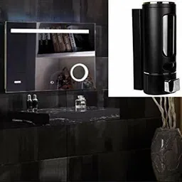 fastgear Western Toilet Premium Ceramic EWC Toilet Seat STrap Commode(without Seat Cover) with Black Cylindrical Soap Dispenser Floor mount Western Toilet/Water Closet Western Commode image 2