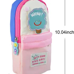 sokt Large Capacity, Cute Aesthetic Design For Girls, Multifunctional Pouch For Kids Stationery Storage Bag Washable Cosmetic & Electronics Storage Pouch for Office Art Canvas Pencil Box image 2