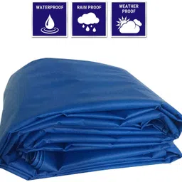 siddhi BLUE TARPAULIN 30X20 FEET 90GSM Tent - For Waterproof Tent For Multipurpose Plastic Cover for Truck, Roof, Rain,Outdoor,Sun image 3