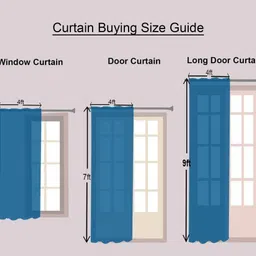 fabrilia 213 cm (7 ft) Net Semi Transparent Door Curtain (Pack Of 2) image 5