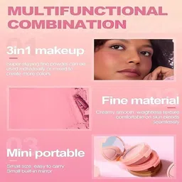 beautyath All skin type palette 3 in 1 blusher and highlighter palette Highlighter image 2