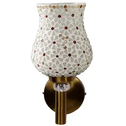 new era Antique Gold Wall Lamp with Mosaic Glass image 4