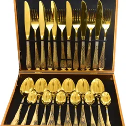 d-mark ®Luxury premium hotel restaurant kitchen Gold plated chess design 304 grade Stainless Steel Cutlery Set-picture-16