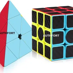 authfort Speed Puzzle 3 x 3 Carbon Fiber Stickers & Pyraminx Triangle cube-picture-11