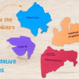 green way India with State Capitals Educational Toy for Boys and Girls India Map Puzzle image 4