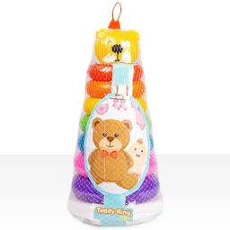 zokato Stacking Colorful Teddy Rings With Play Set Toy Multicolor image 4