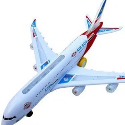 toyoz Airbus A380 Airplane Toy With Lights Effect & Self Rotating image 2