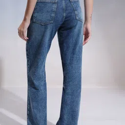 tokyo talkies Women Boot-Leg Mid Rise Light Blue Jeans image 2