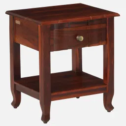 amberville from pepperfry Amiens Sheesham Wood Bedside Table In Honey Oak Finish image 4