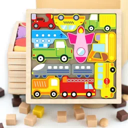 vhd Wooden Vehicle Puzzle Board for Kids – Educational Transport Toy TR166-picture-24