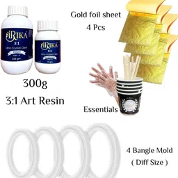 irika GlitterGlow Bangle Studio – Resin Shine with Gold Foil image 2