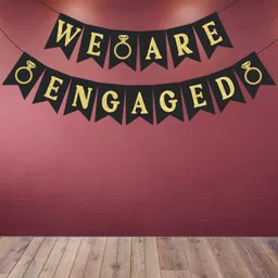wobbox We Are Engaged Engagement Bunting Banner,Enagement Decoration Item Banner-picture-26