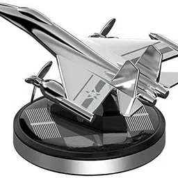 auto emporium hub Fighter Jet Metal Solar Perfume for Car, Air Freshener Solar Rotating Work Air Purifier-picture-28