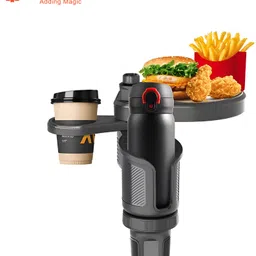 tantra Car Cup Holder with Food Tray – 2-in-1 Car Snack & Drink Organizer Cup Holder Tray Table image 3
