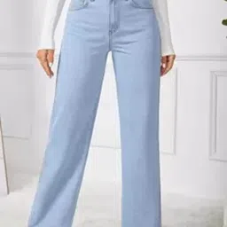 Women Regular Mid Rise Light Blue Jeans-image-83