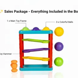 curious cubs Hammer Ball Drop Toy for Kids image 4