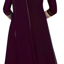 pmd fashion Women Embellished Georgette Anarkali Kurta With Attached Dupatta image 2