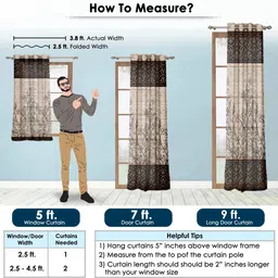 story@home 152 cm (5 ft) Polyester Semi Transparent Window Curtain (Pack Of 2) image 5