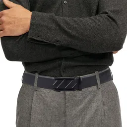 roadster Men Black Artificial Leather, Texas Leatherite Belt image 4