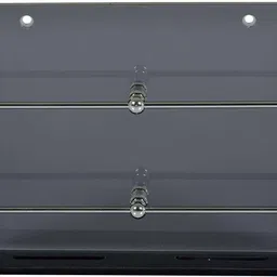 powerqualis Acrylic Double Mobile Stand Dual Phone Charging Holder TV AC Remote Stand for Home Office Bedroom Hotel Wall Multipurpose Mobile Stand Acrylic Wall Shelf image 2