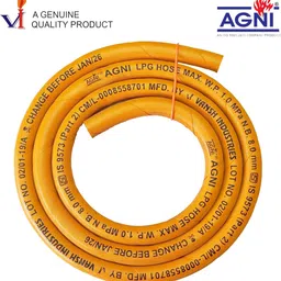 agni VI- STEEL WIRE REINFORCED LPG 7 Years Warranty BLISTER PACK Hose Pipe image 4