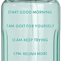 Mohmit Mart 2L Motivational Water Bottle with Straw & Belt – Transparent 2000 ml Water Bottles-picture-31