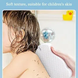 simestich Fish-Scale Pattern Exfoliating Bath Sponge for Gentle Deep Cleaning & Skin Care image 3