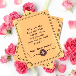 me&you Rakhi Chocolate Gift Box for Brother / Bhai / Bhaiya-IZ22-DTRakhi-24 Plastic, Paper, Ceramic Gift Box image 4