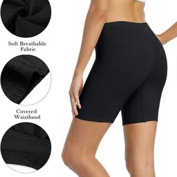 diving deep Pack of 4 Solid Women Multicolor Sports Shorts image 3