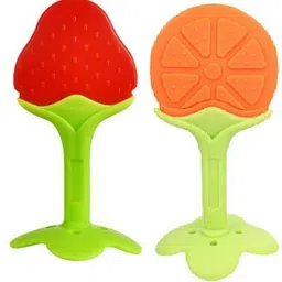 little warriors Baby Teething Toys Soft and Natural Fruit Shape Teether for Baby/Toddlers/Infants/Children BPA Free/Natural/Organic/Teethers Includes Hygienic Case-Pack of 2 Teether-picture-14