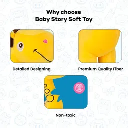 baby story Plush Soft/Stuffed Animal Toy for 6+ Month Kids| Cuddly Soft Toy (Henry Giraffe) - 35 cm image 4