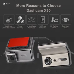 bleat DASHCAM 2K|3CH|WIFI & OBD Connectivity supports 512GB SD CARD|IR NIGHT VISION Dashboard, In-car Camera System image 3
