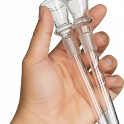 agnix Glass shooter Pipe 5 inch pack of 2 Borosilicate Glass Inside Fitting Hookah Mouth Tip image 4