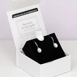 GIVA 925 Silver White Pearl Drop Earrings-picture-49