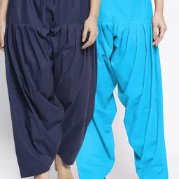 GRACIT Women Pack Of 2 Solid Pure Cotton Loose Fit Salwar-image-23