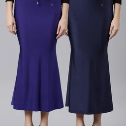 TWIN BIRDS Women Pack of 2 High rise Stretchable Shimmer Saree shape wear-image-84
