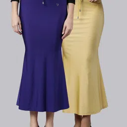 TWIN BIRDS Women Pack of 2 Mermaid-Fit High Rise Stretchable Shimmer Saree Shape Wear-picture-17